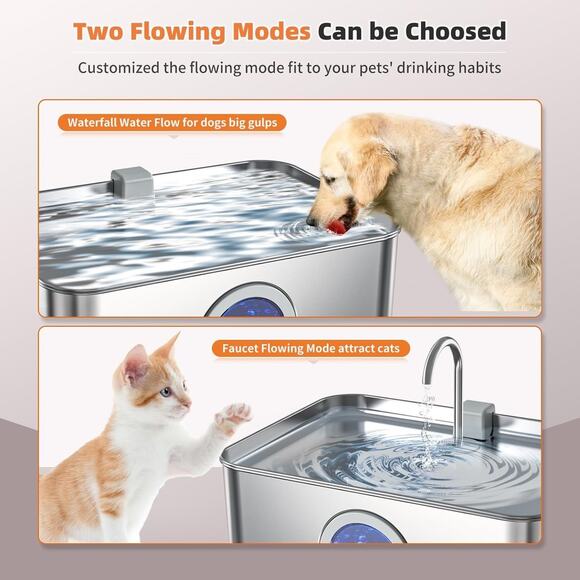 Dog Water Fountain Stainless Steel 12L/410oz/3.2Gal, DYSJ01 Ultra Quiet Pet Wate - Picture 5 of 8